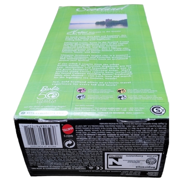 Dolls Of The World Collection Scotland Scottish Barbie Doll & Barbie Bagpipes - Picture 10 of 11